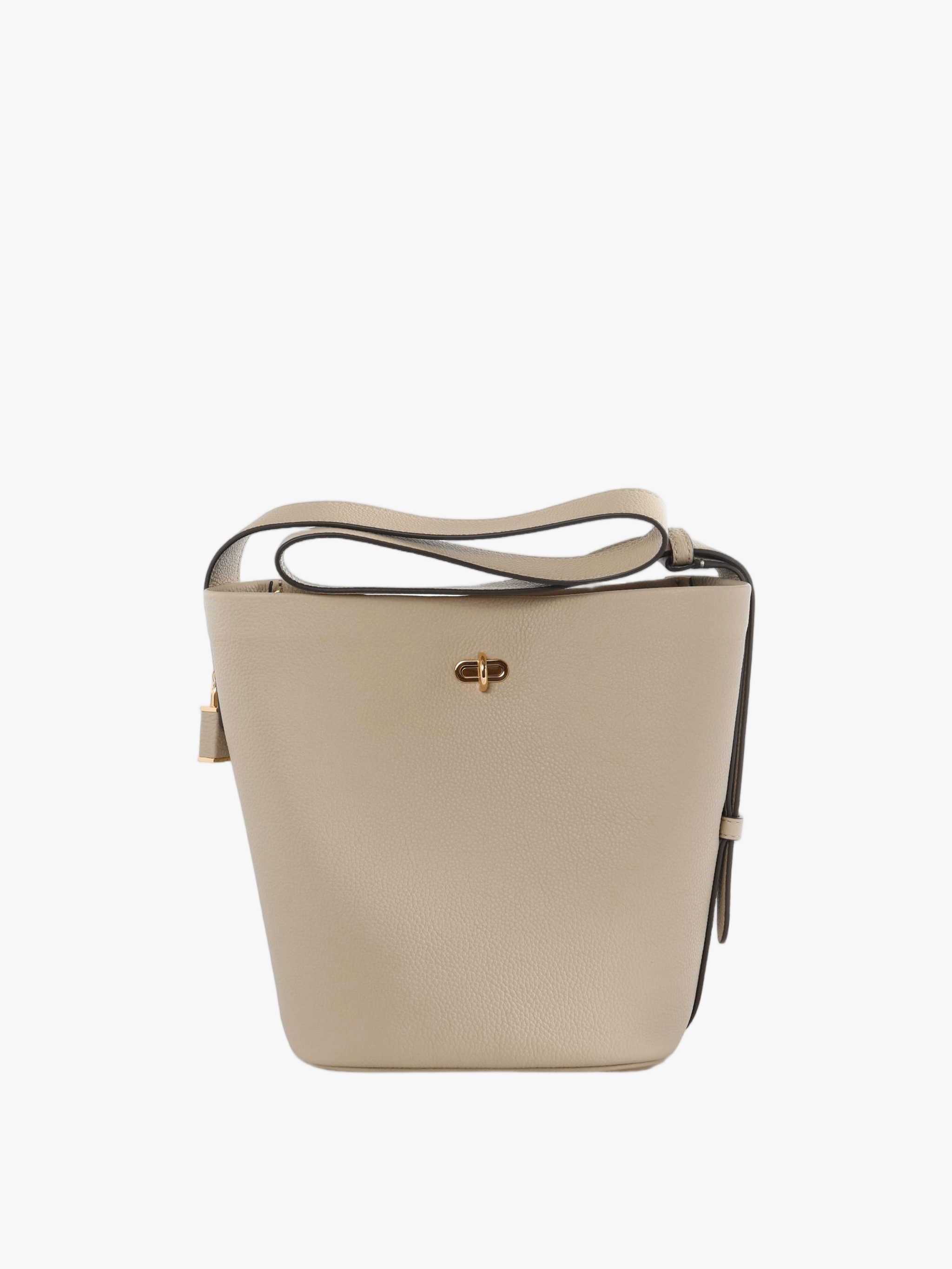 Tan bag, front view