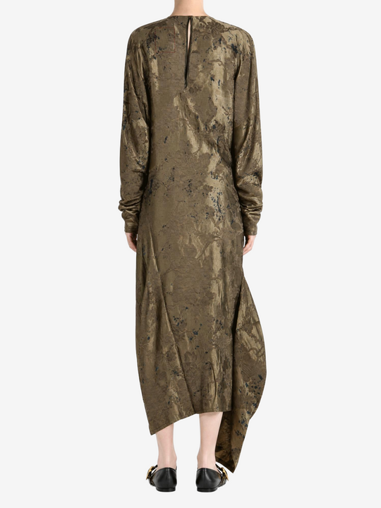 Brown dress, full body view