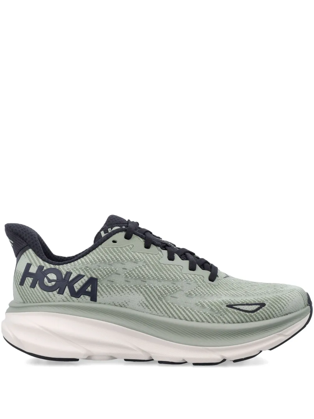 Green shoes, side view