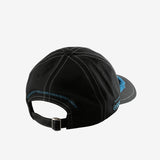 Black cap, back view