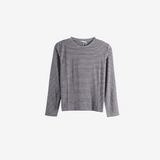 AURALEE - Women Soft Smooth Wool Stripe Jersey Long Sleeve Tee