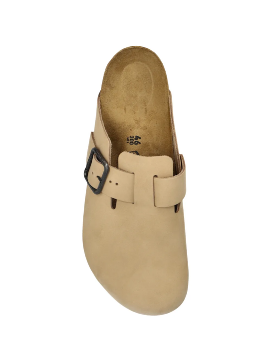 Tan sandals, front view