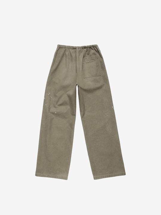 Green jeans, front view