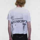 White t-shirt, full body view
