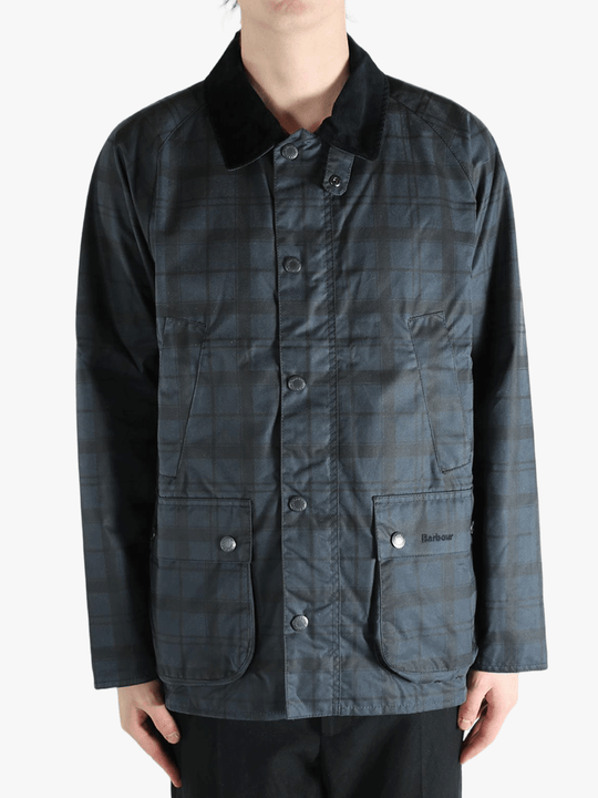 Blue jacket worn by a person, showing the jacket's fit