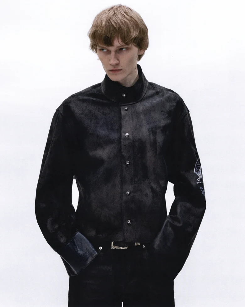 Black jacket, front view