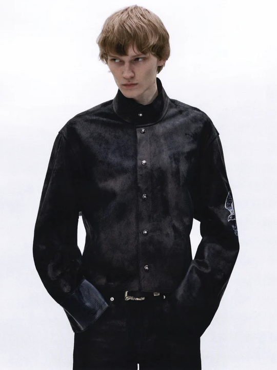 Black jacket, front view