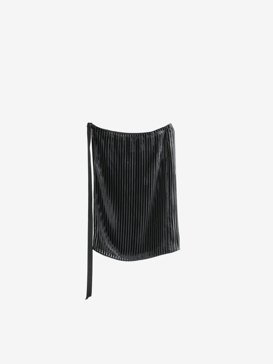 Black short, front view