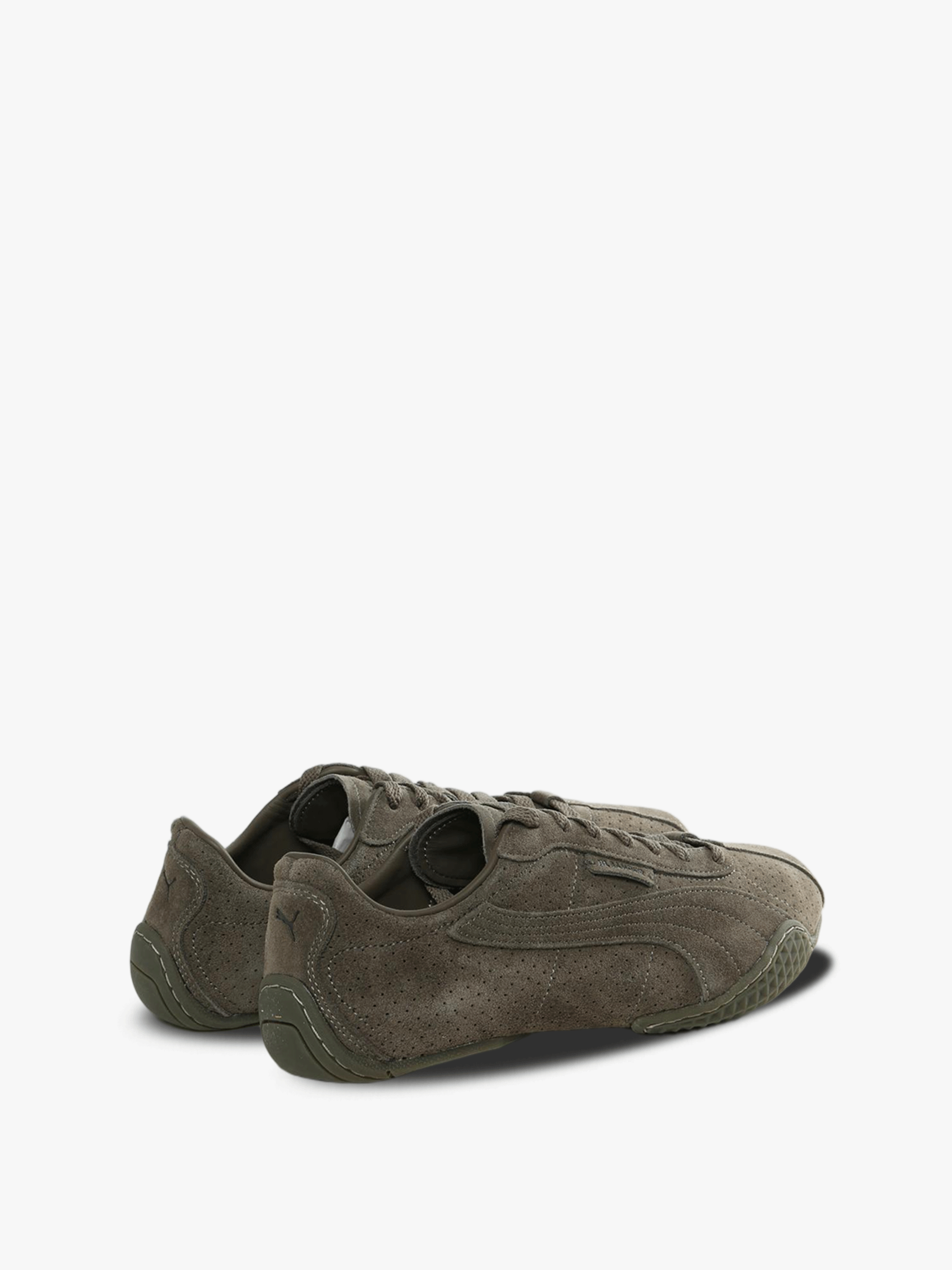 Brown sneaker, back view