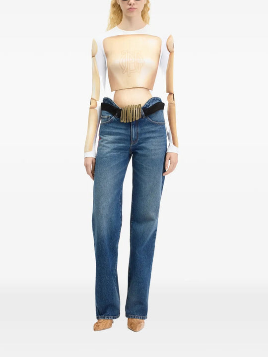 Tan top, full body view