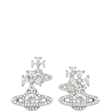 Grey earrings, front view