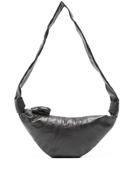 grey bag, front view
