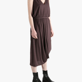 Brown dress, full body view