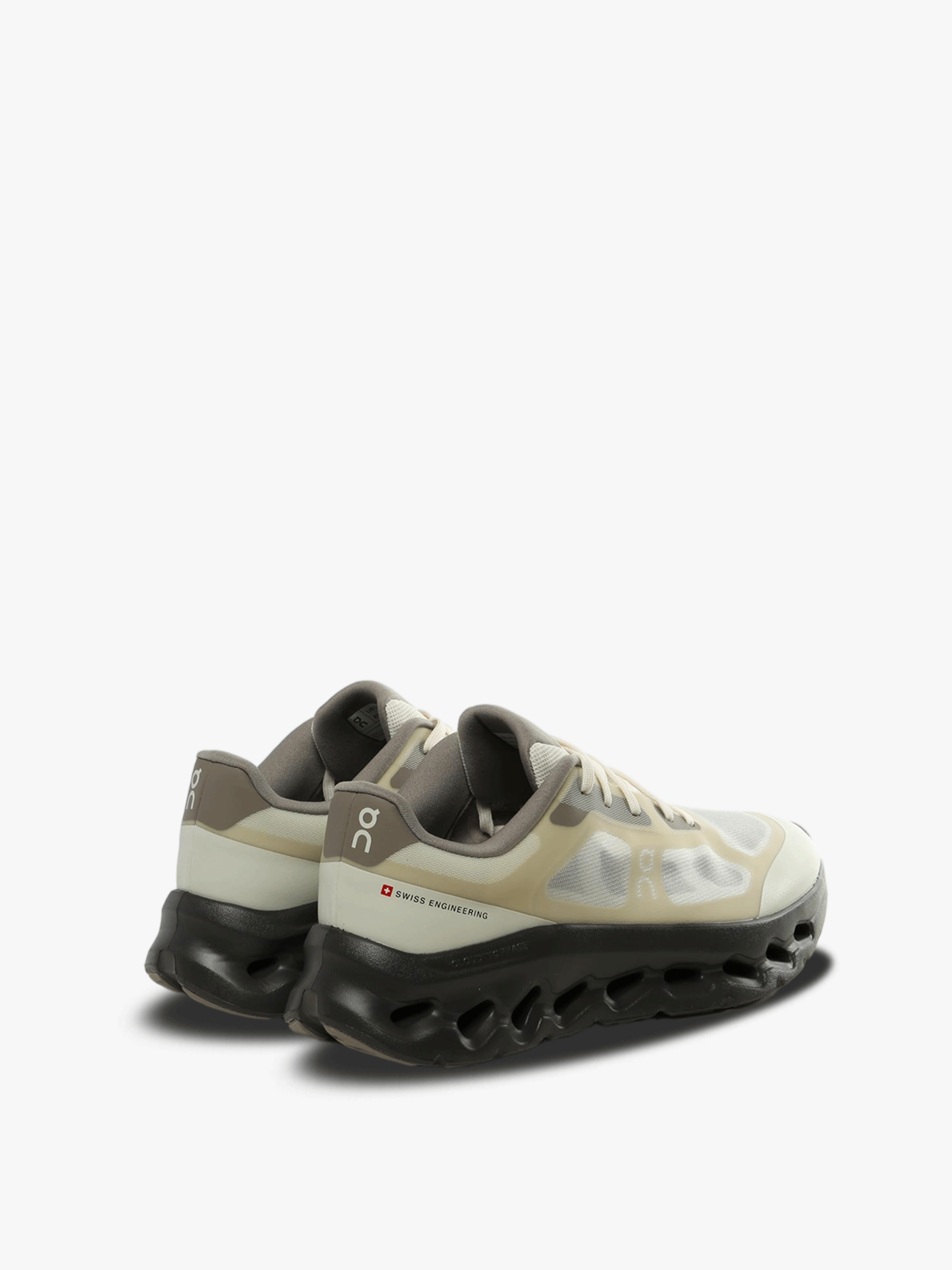 tan sneaker , back view