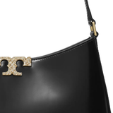 Close up of Black bags, showing texture of the calf Leather fabric