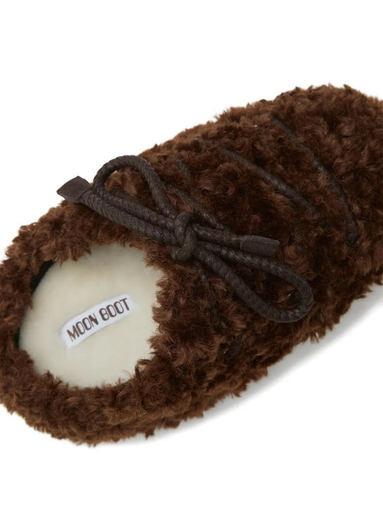 Brown mules, top view