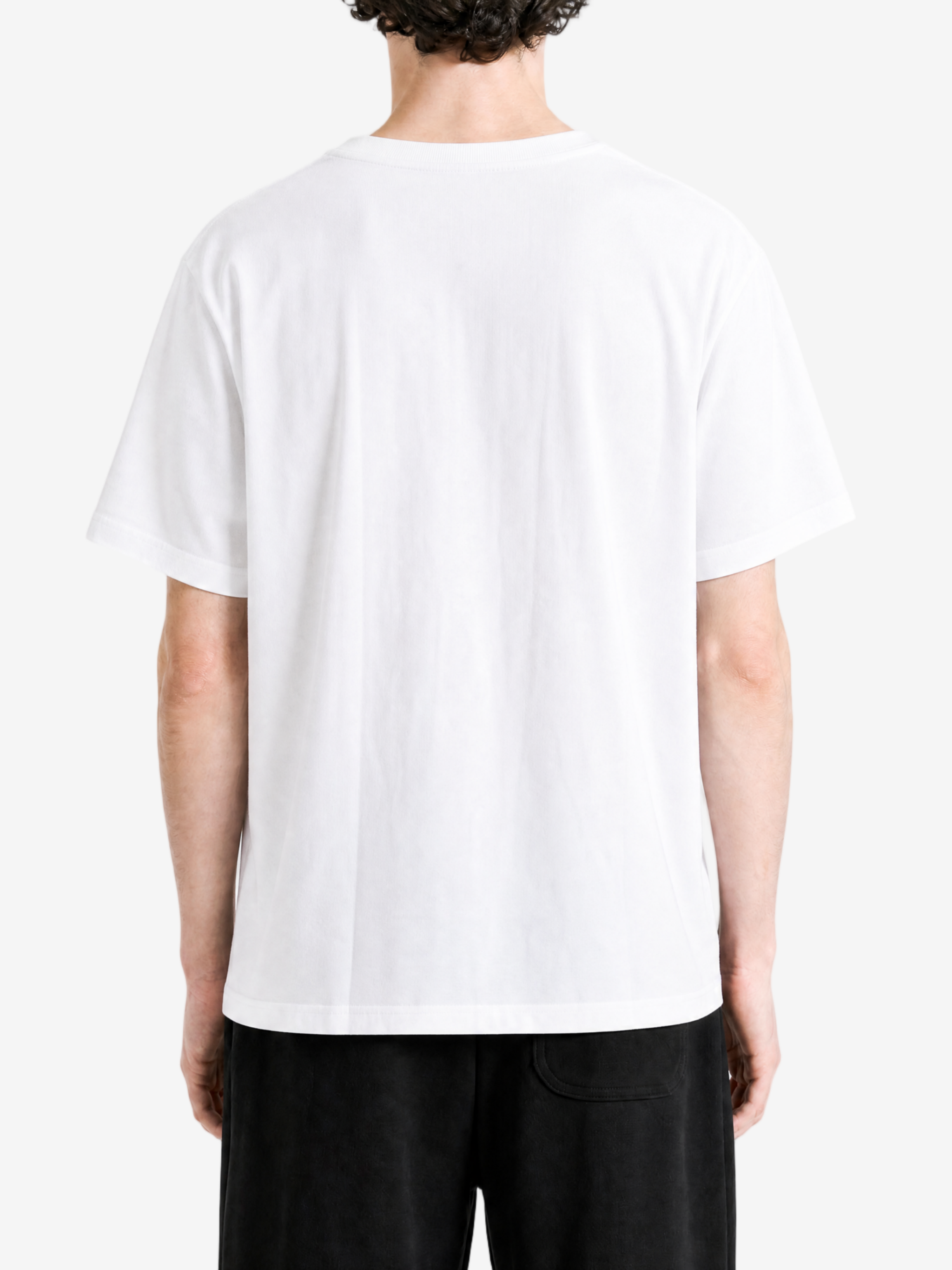 White t-shirt, full body view