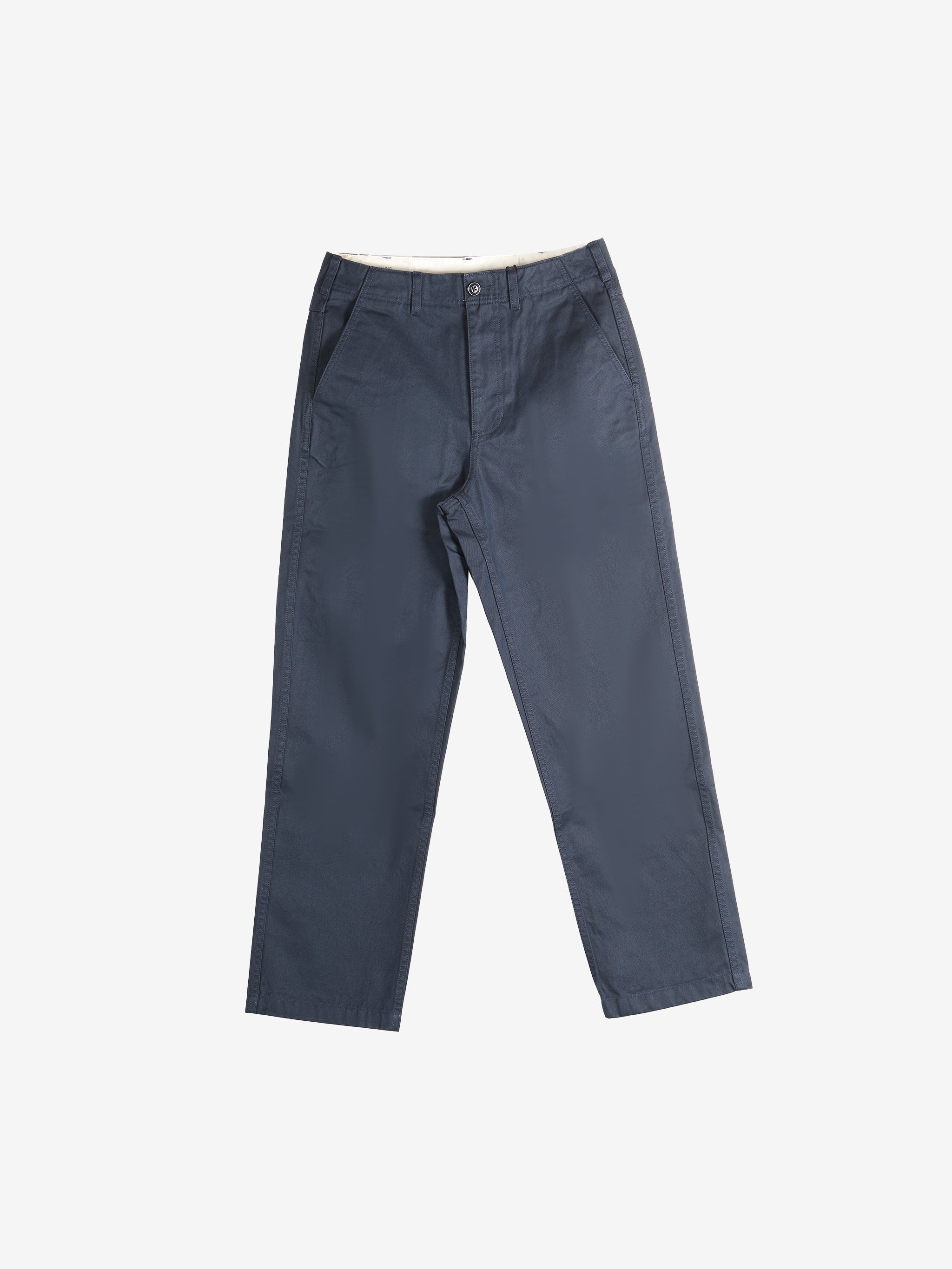 Navy pants, front view