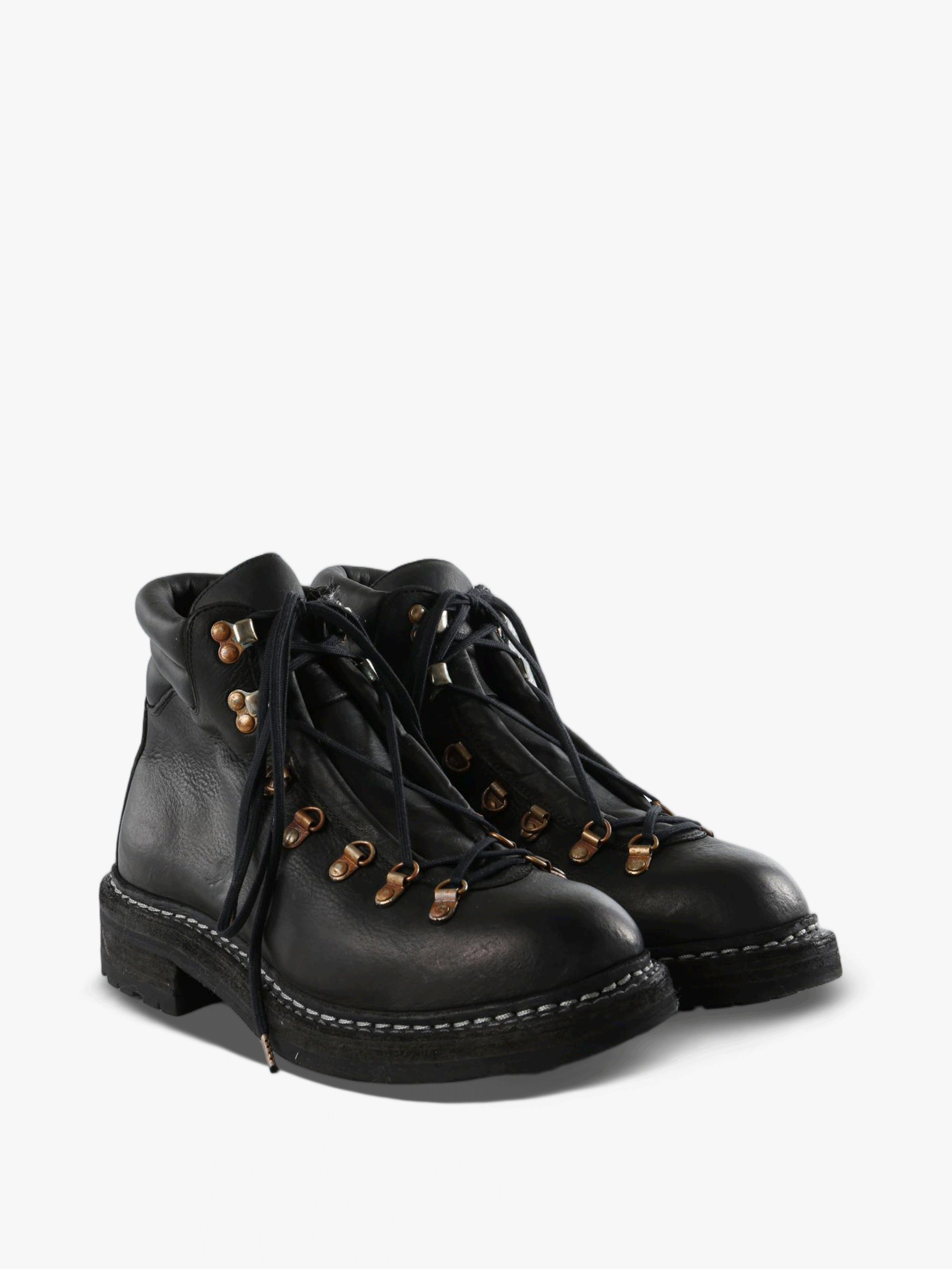Black boots, front view