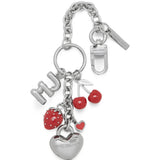 Red accessories, front view