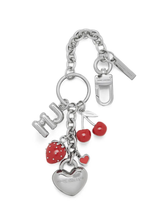 Red accessories, front view