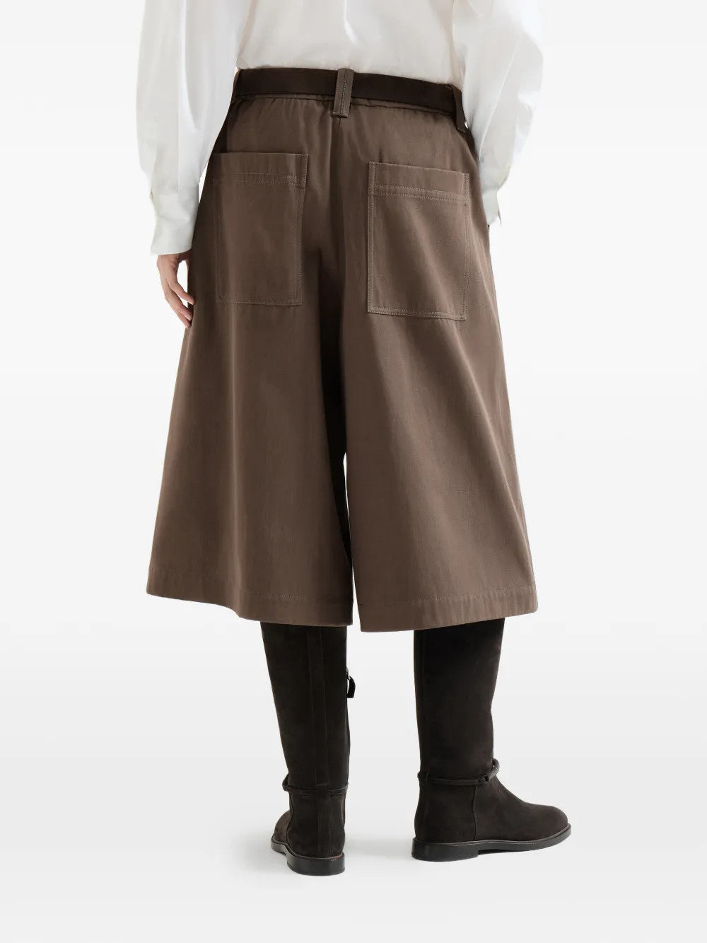 Brown pants, full body view