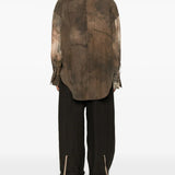 Brown shirt, full body view