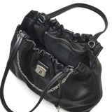 black bag, top view