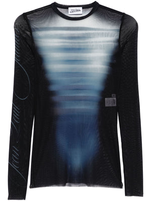 JEAN PAUL GAULTIER - Women Printed "Le Mâle" Mesh Top