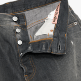 Close up of Black jeans, showing detail