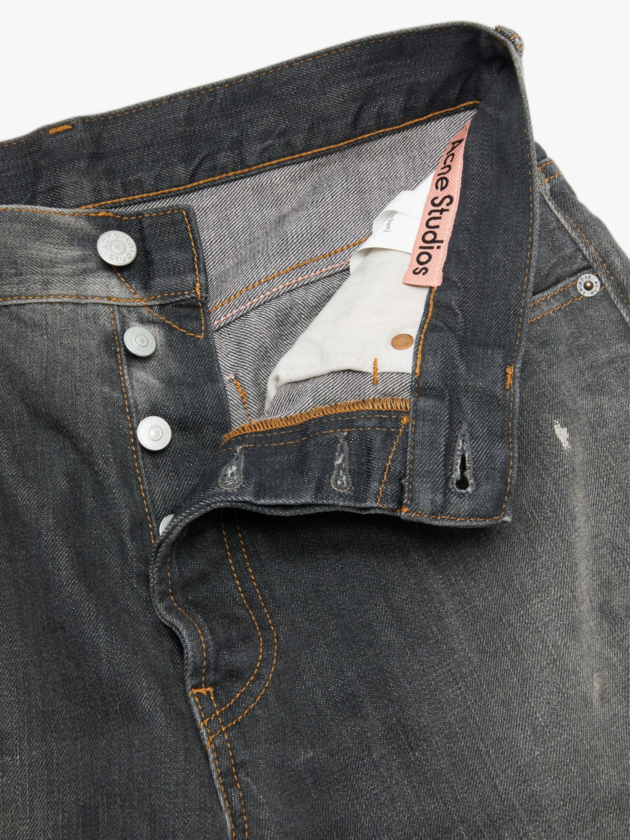 Close up of Black jeans, showing detail