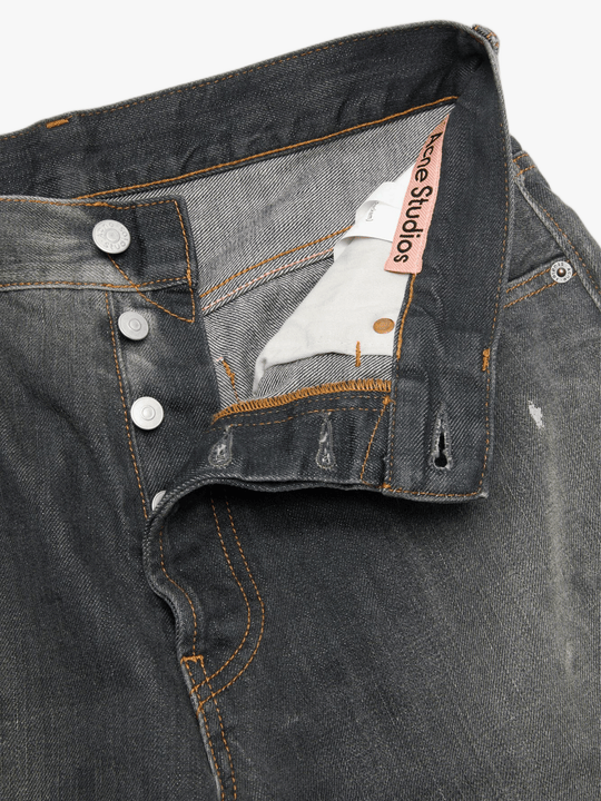 Close up of Black jeans, showing detail