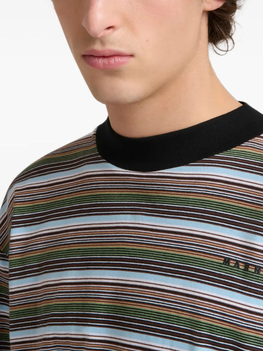 Green t-shirt worn by a person, showing the t-shirt fit