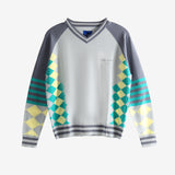 Blue jumper, front view