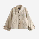 Tan jackets, front view