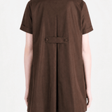 Brown dress, full body view