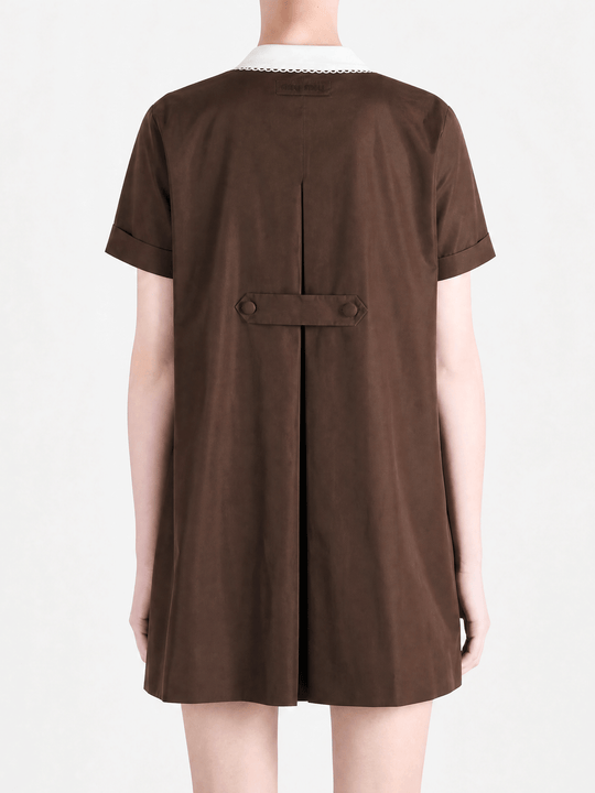 Brown dress, full body view