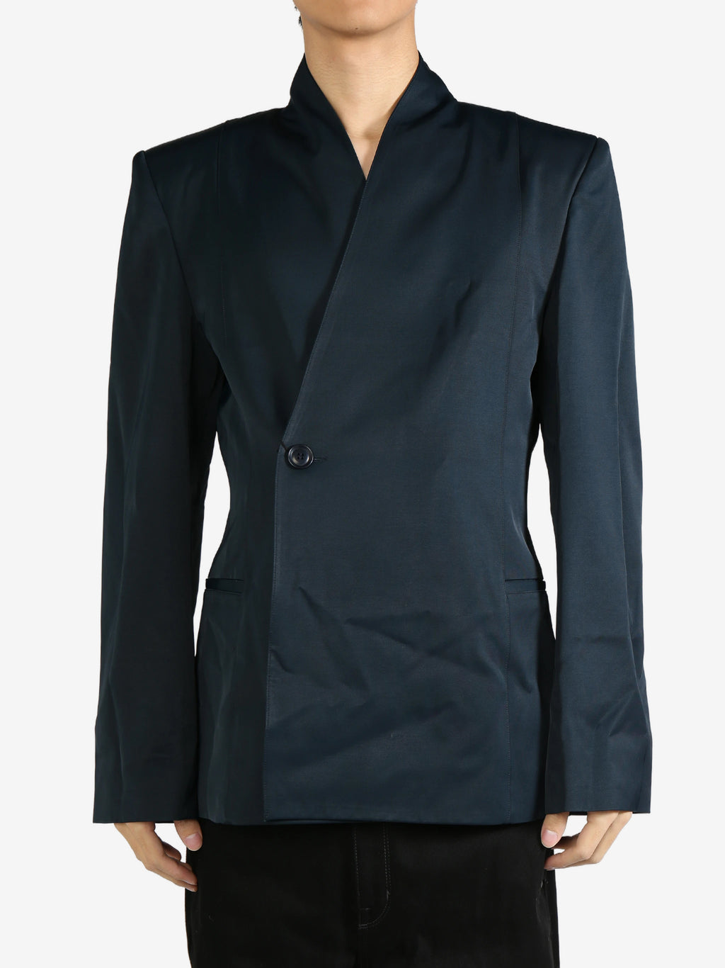 LOUIS GABRIEL NOUCHI - Men Draped Collar Jacket