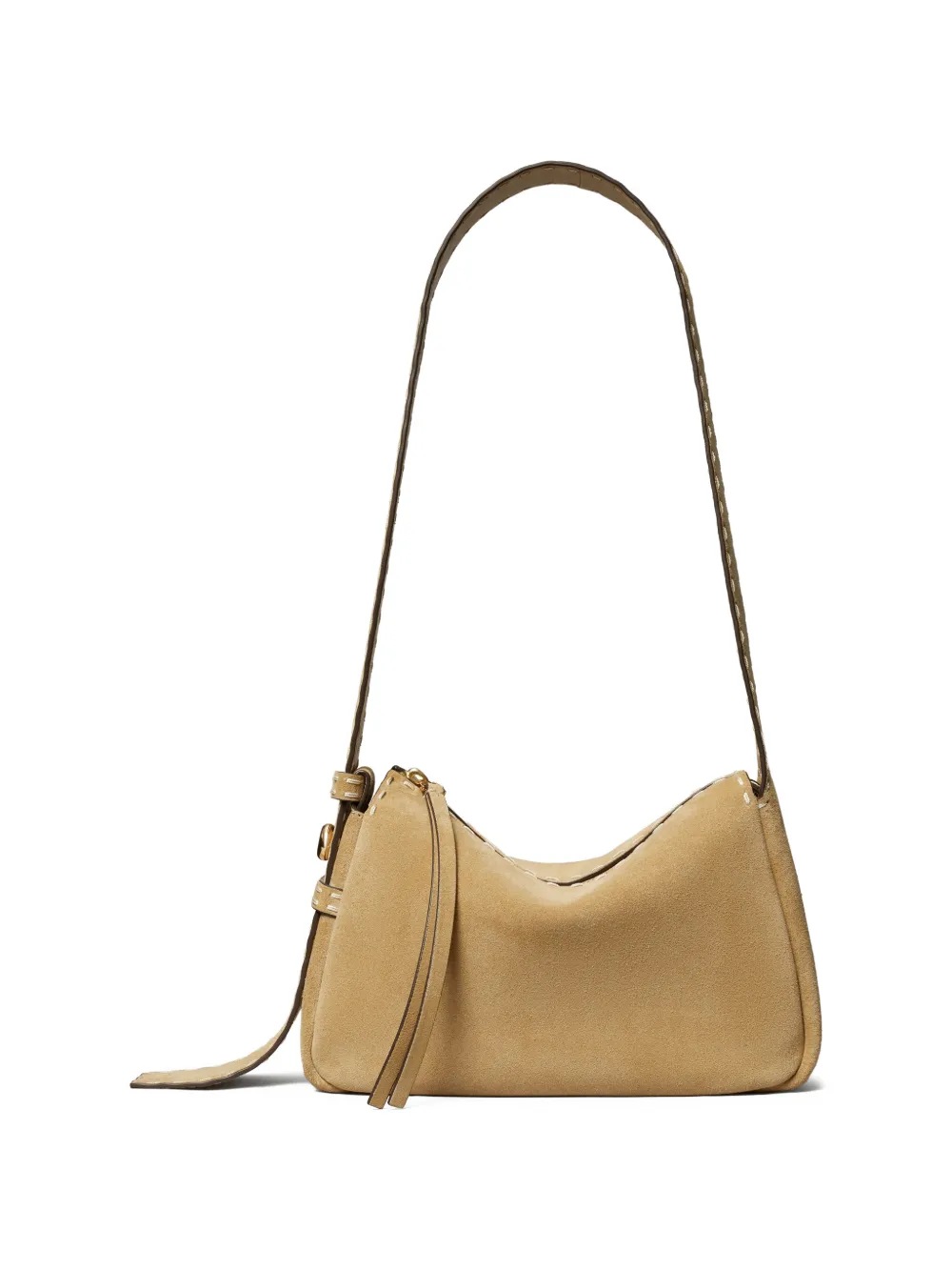 Tan bags, front view