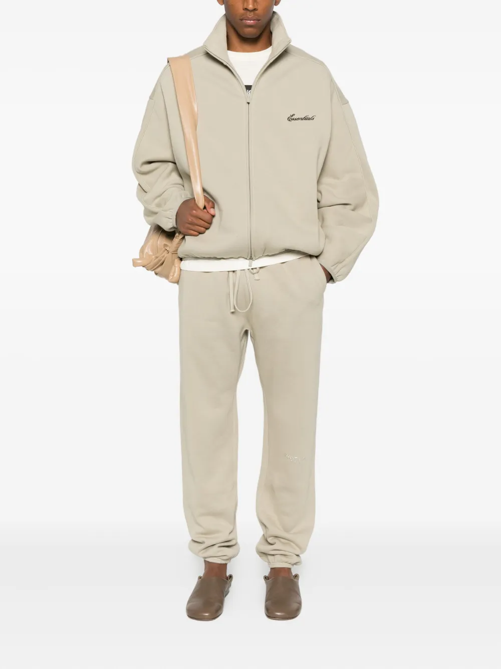 Grey jacket,full body view