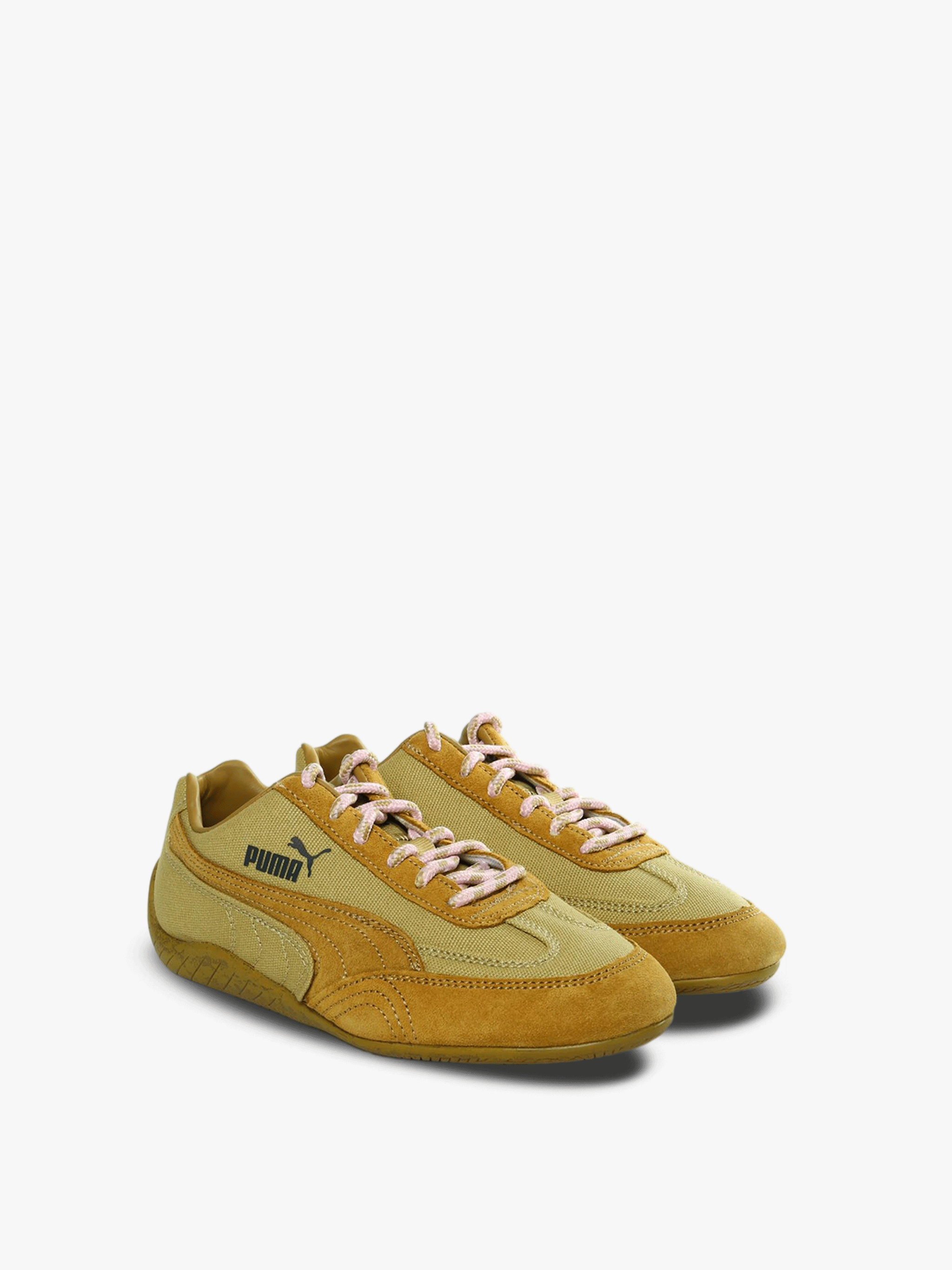 Yellow sneakers, side view
