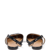 black sandals, back view