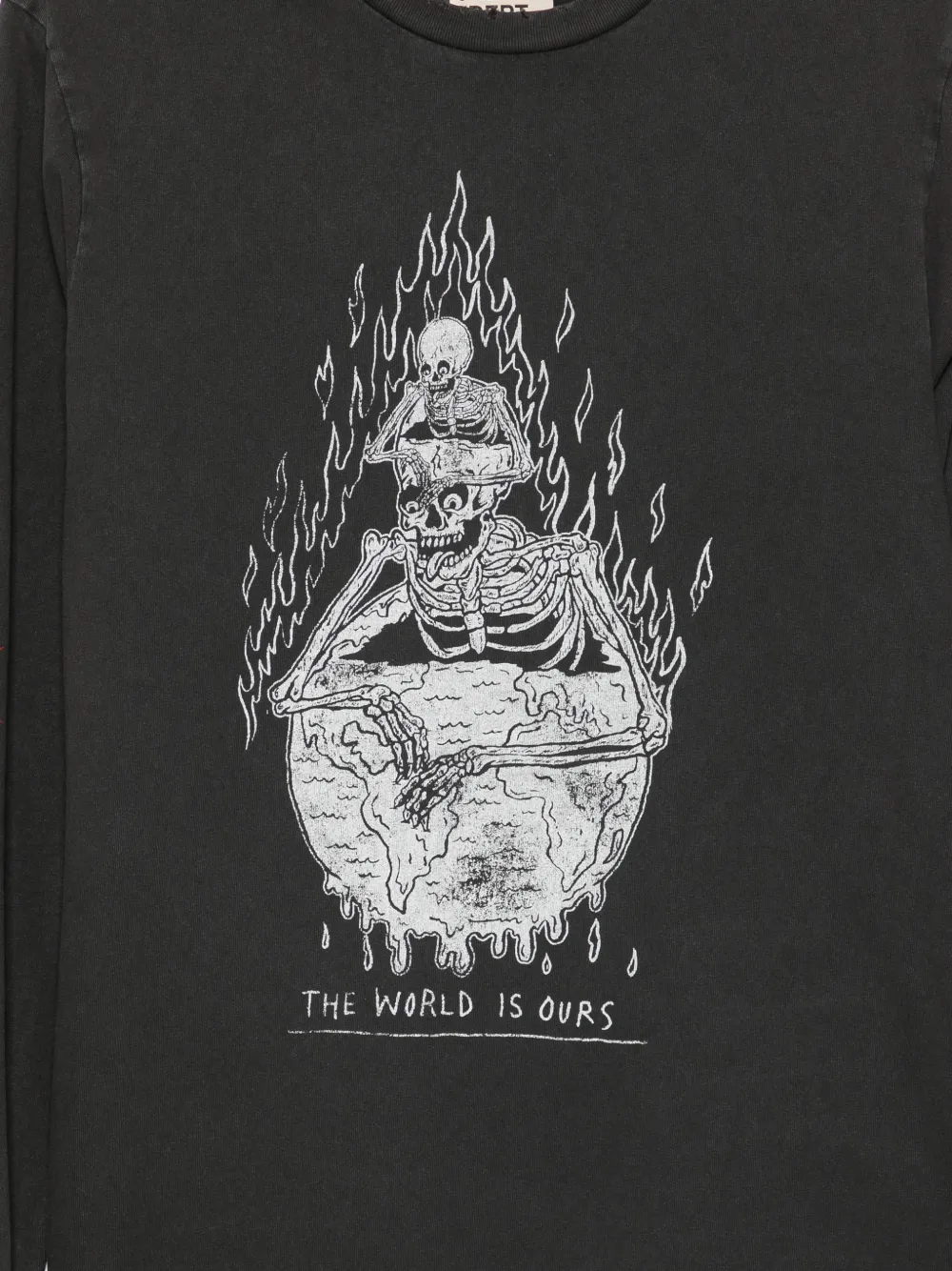 Close up of black shirts, showing texture of the cotton fabric