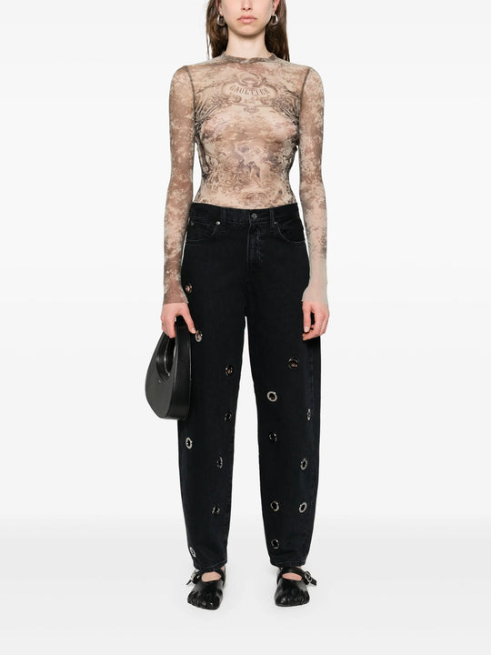 Tan top, full body view