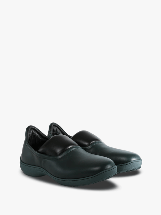 Green shoes, front view