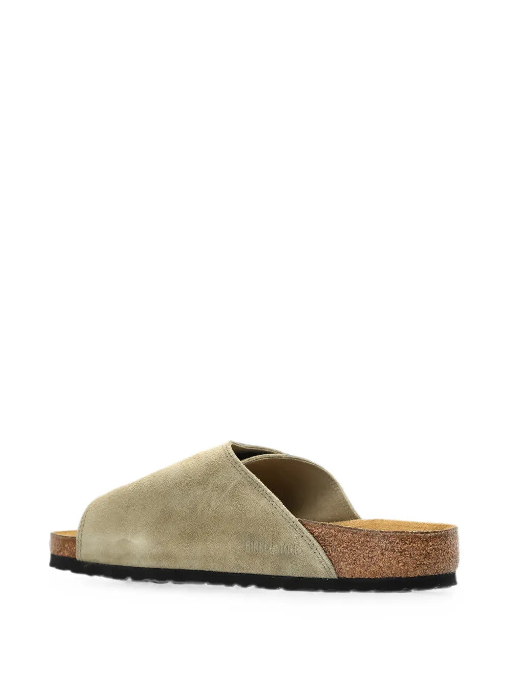 Tan sandals, side view