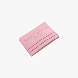 Pink card case, side view