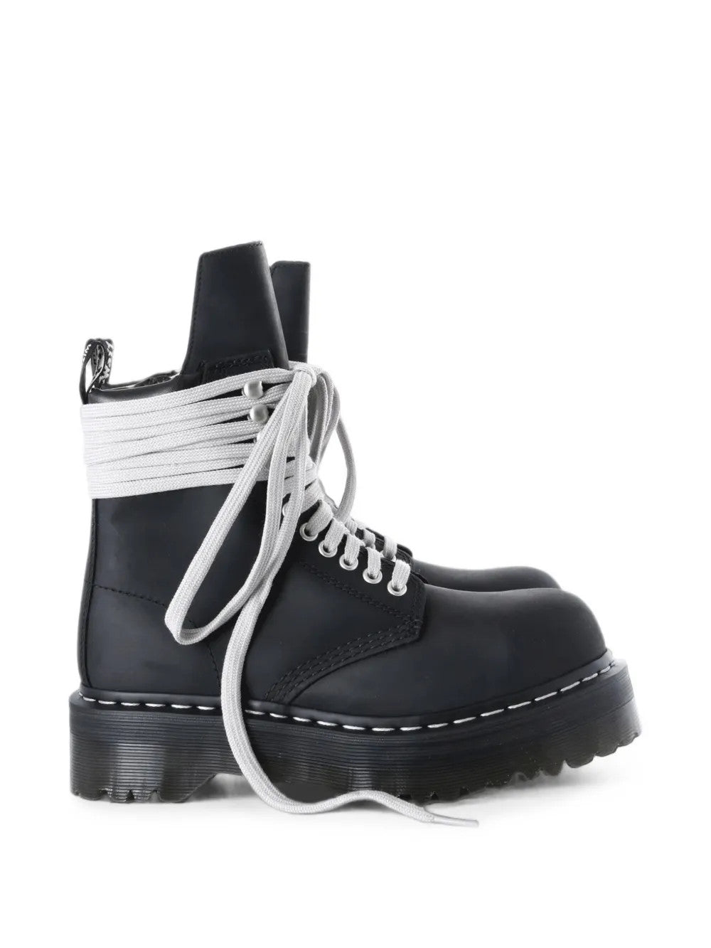 Black boots, front view
