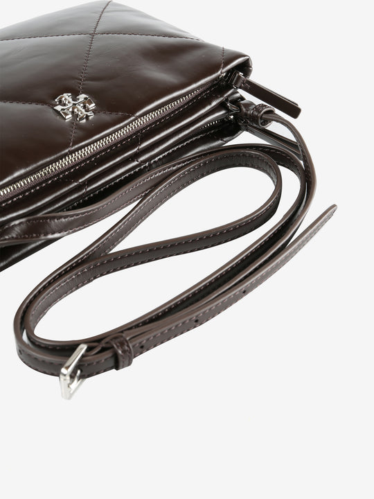 Close up of brown bags, showing texture of the fabric