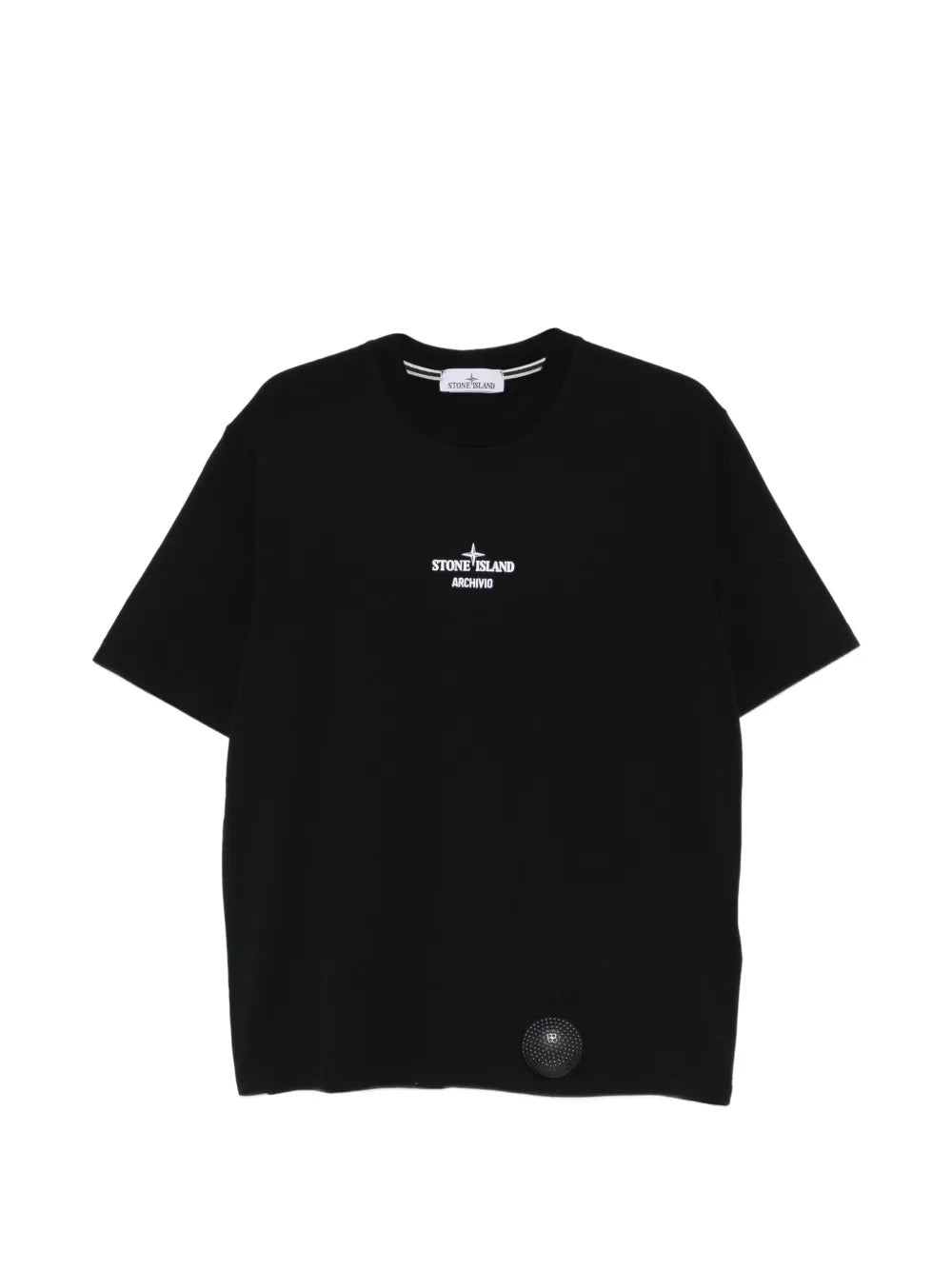 Black t-shirts, front view